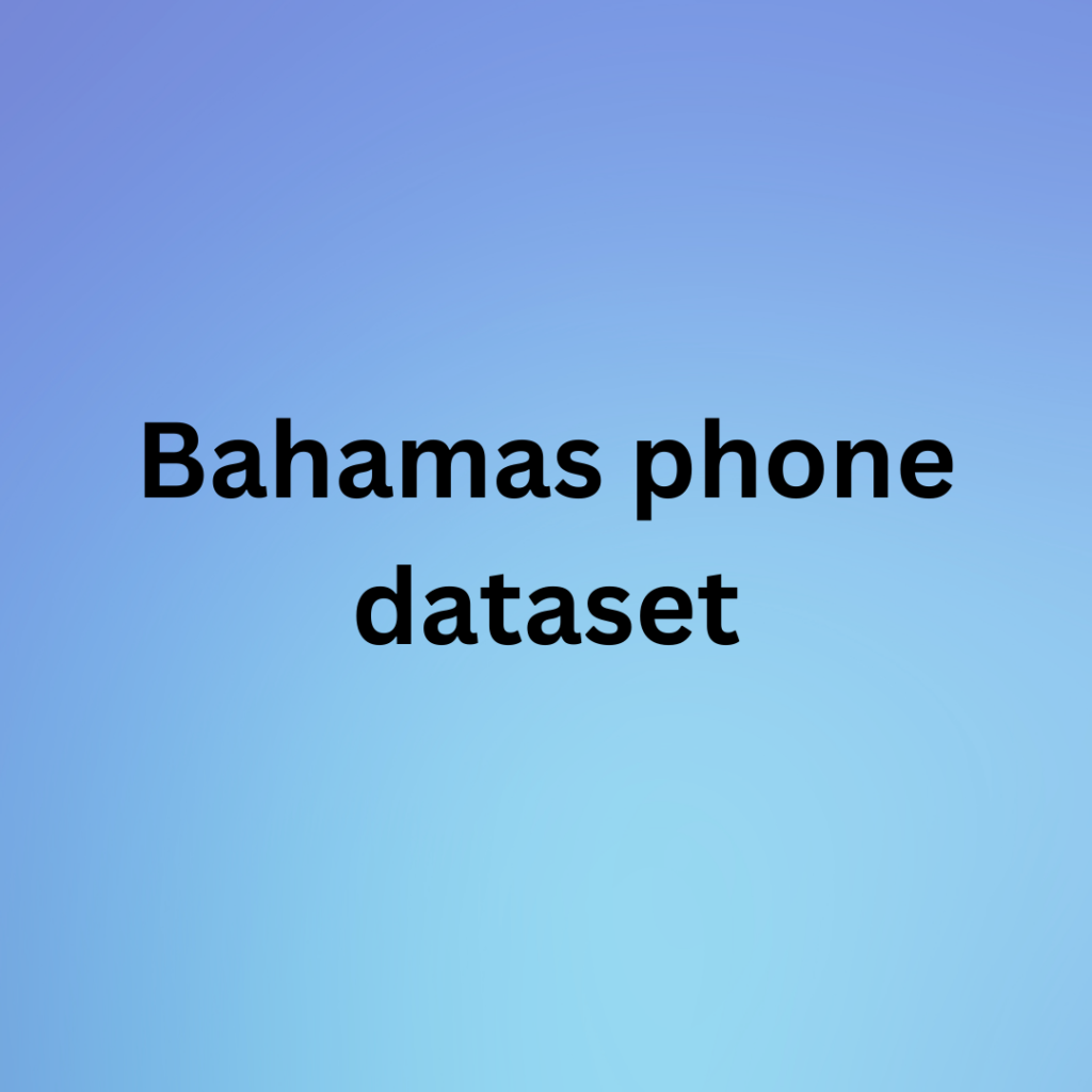 Bahamas phone dataset​