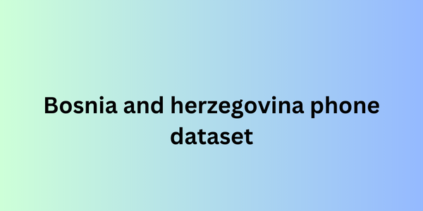 Bosnia and herzegovina phone dataset