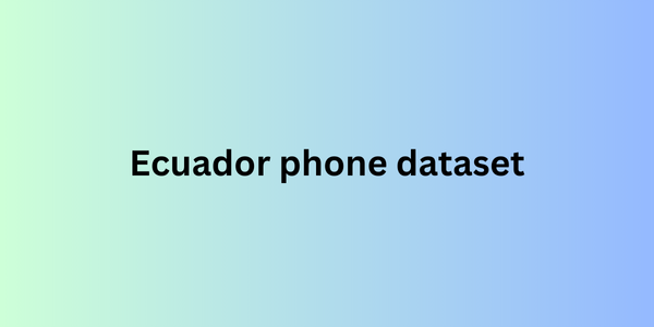 Ecuador phone dataset