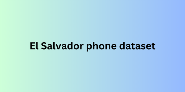 El Salvador phone dataset