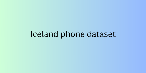 Iceland phone dataset